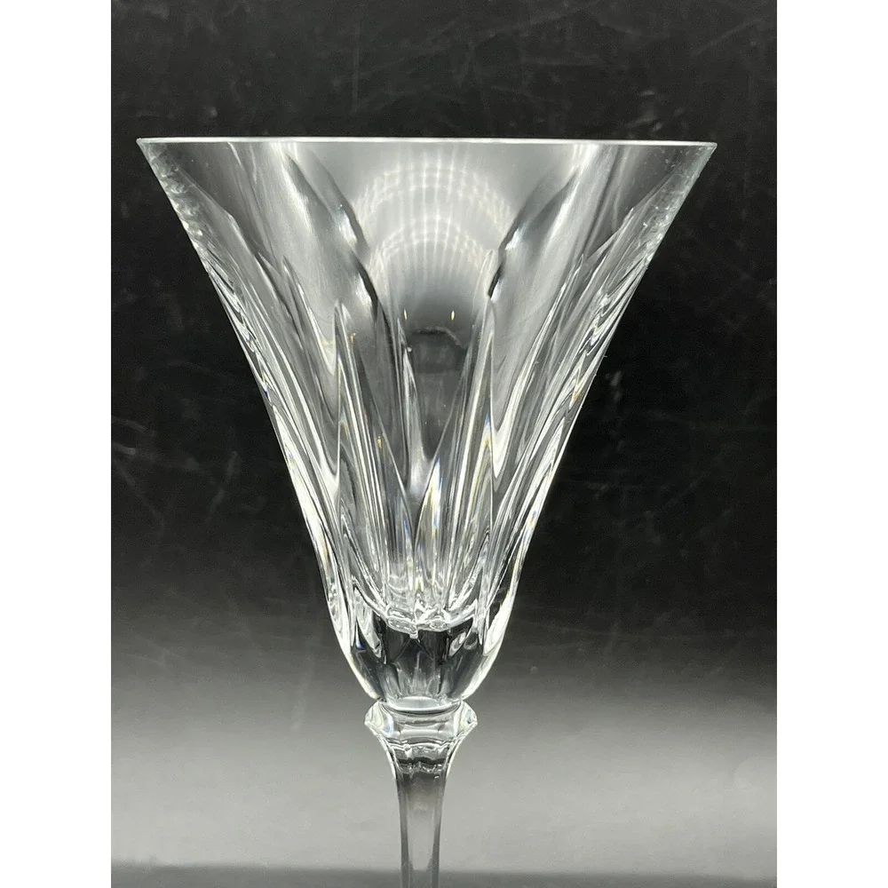 4 Signed Oscar de la Renta TIFTON Crystal Wine Champagne Glasses